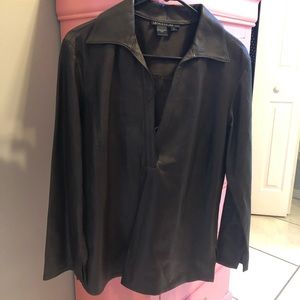 Lafayette 148 Leather Top